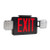 Keystone Exit Combination Thermoplastic Style 1 Black Color Single Or Double Facing Red Or Green Switchable Lettering 6500K Dual Heads 120/277Vac Emergency Battery Backup (KT-EC-TP1-BL3RGW-SD) | Keystone Technologies