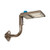 Keystone Right Angle Bracket 11 Inch Bronze For Wood Pole Mounting Compatible With 2 3/8 Inch Slipfitter Mounts (KT-WPM-RA-11) | Keystone Technologies