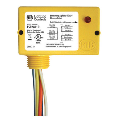 Functional Devices ESR2401D UL924 Emergency Lighting Bypass/Shunt Relay
