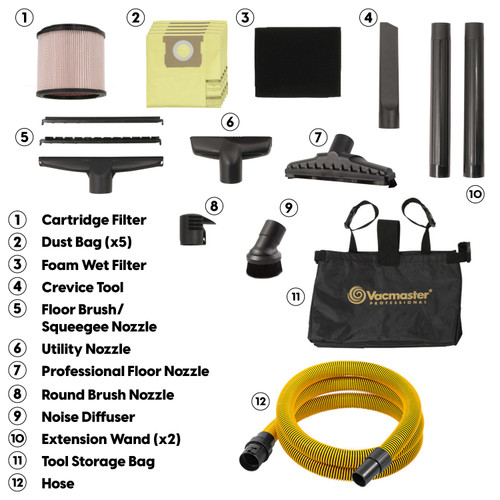 Vacmaster Professional Beast Series 14-Gallon* 6.5 Peak HP† Wet/Dry Vacuum