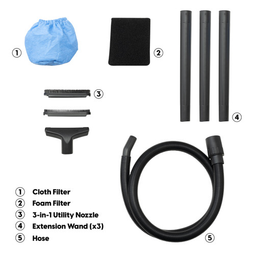 Vacmaster 4-Gallon 3.5 Peak HP Wet/Dry Vac