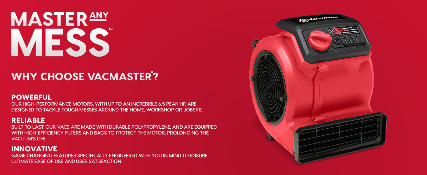 Vacmaster Portable Air Mover – AM201 1101