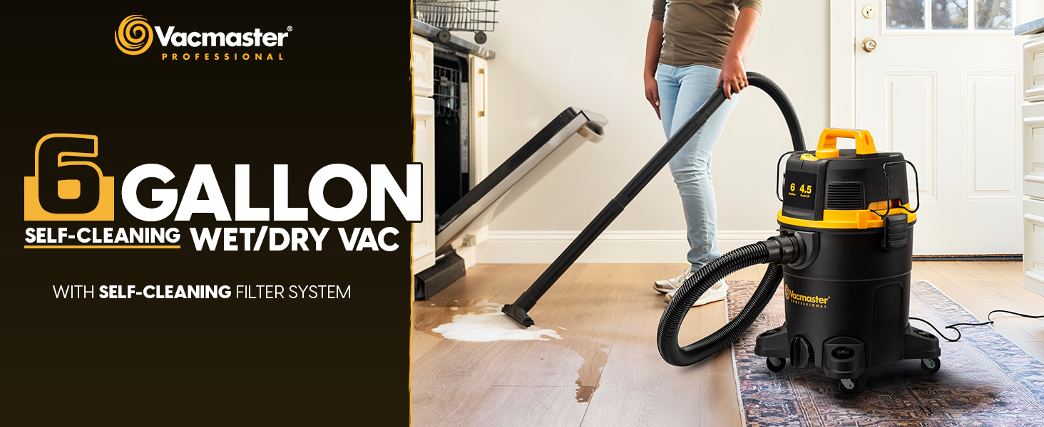 Vacmaster Professional VDK611PF 0201 6-Gallon 4.5 Peak HP Wet/Dry Vacmaster Professional VDK611PF 0201 6-Gallon 4.5 Peak HP Wet/Dry