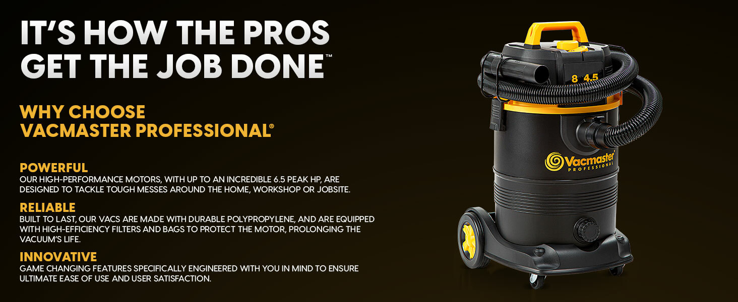 8-Gallon* 4.5 Peak HP† Wet/Dry Vacuum With Self-Cleaning Filter