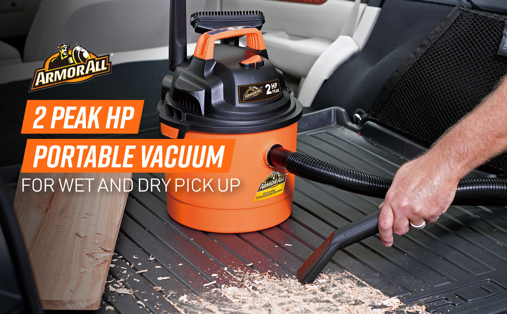 Armor All 2.5-Gallon* 2 Peak HP† Portable Wall Mountable Wet/Dry