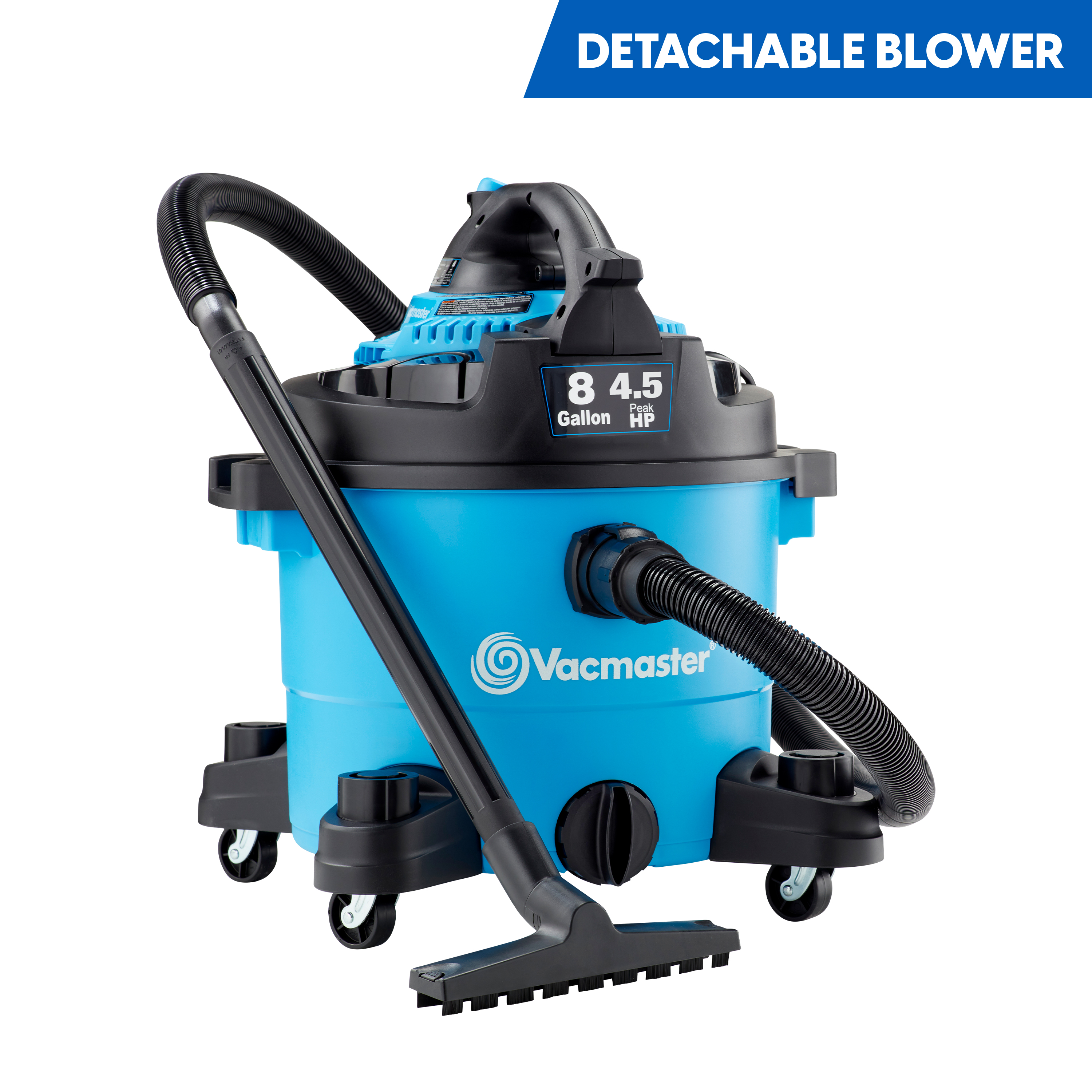 Vacmaster 8-Gallon* 4.5 Peak HP† Wet/Dry Vacuum with Detachable