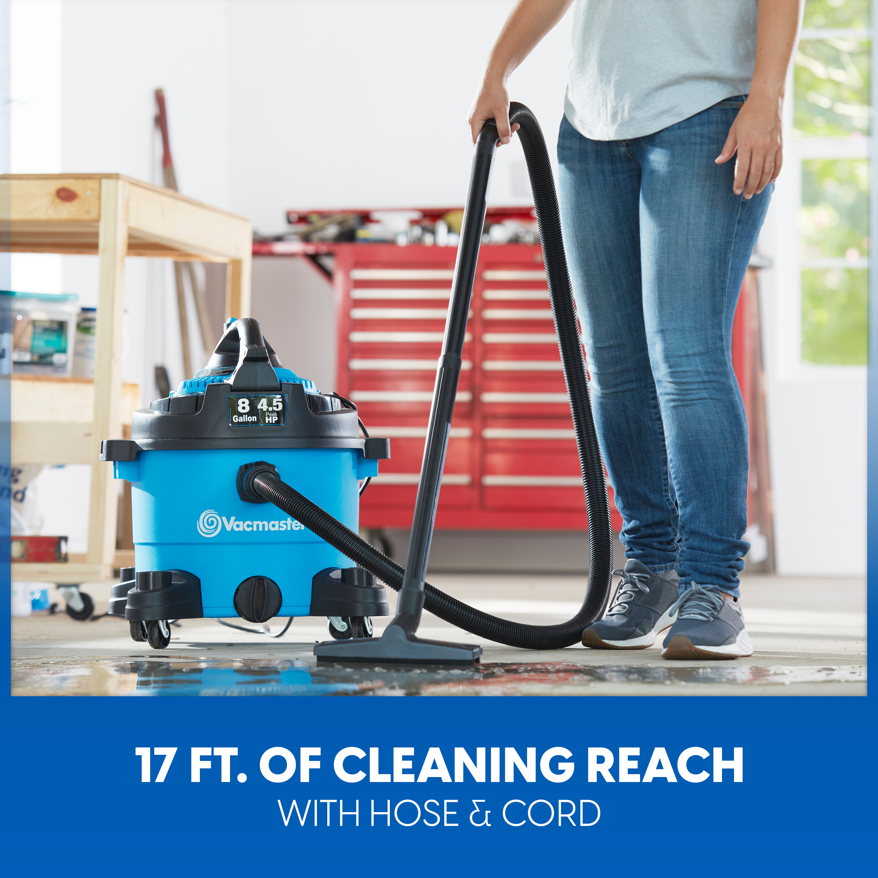 Vacmaster 8-Gallon* 4.5 Peak HP† Wet/Dry Vacuum with Detachable