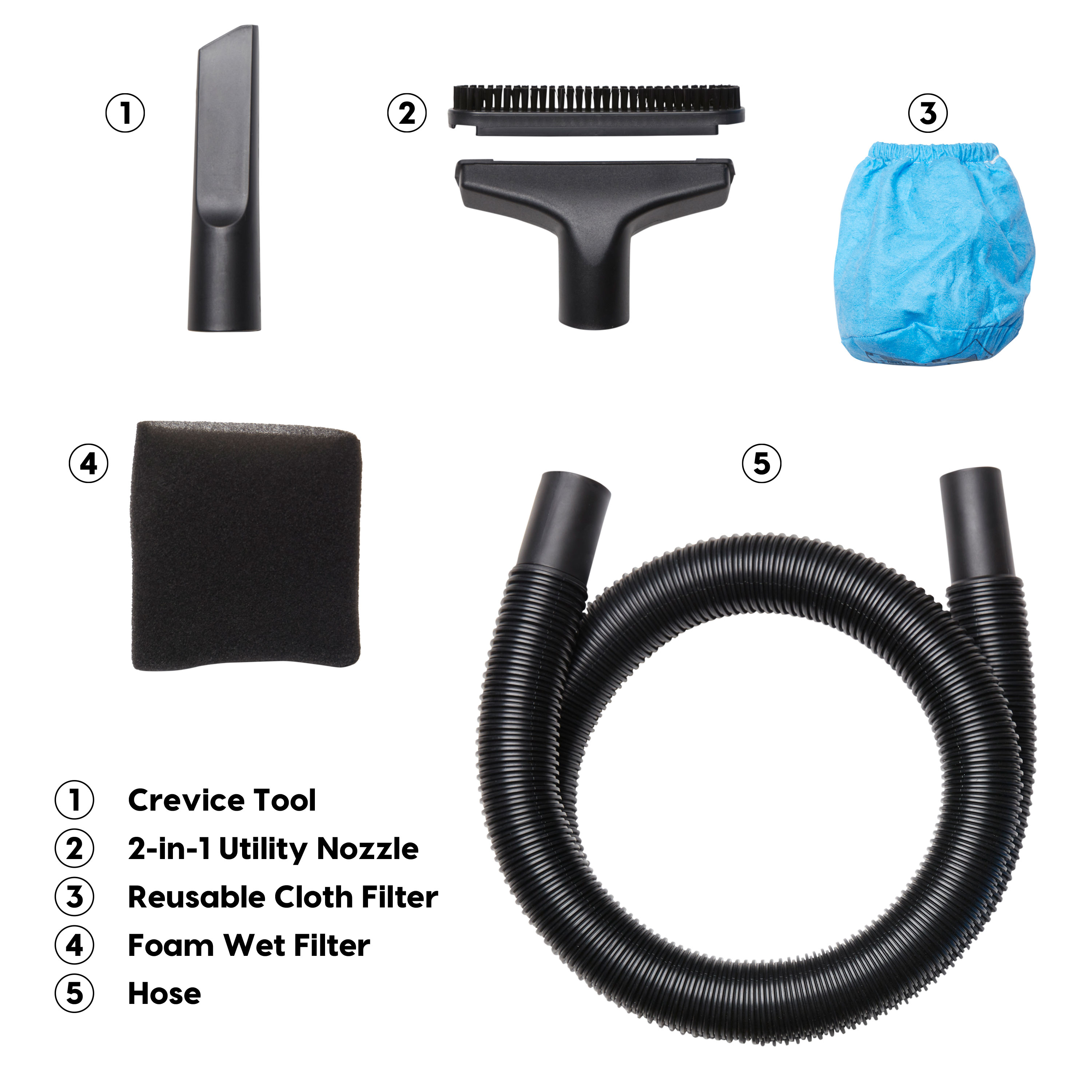 2.5-Gallon* 2 Peak HP† Wet/Dry Vacuum VP205 - Vacmaster