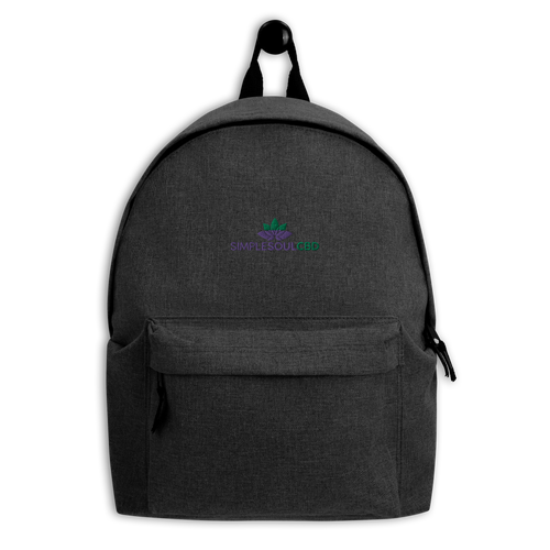 Embroidered Backpack with Simple Soul CBD Logo