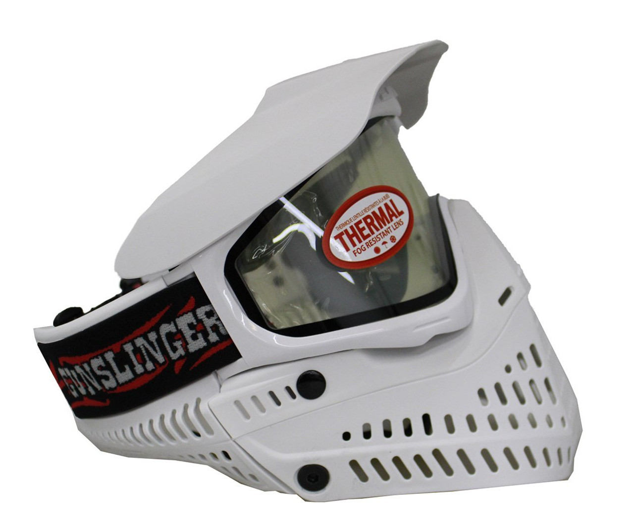 JT Paintball Spectra Proflex L.E. Mask Goggle w/ Clear + Fire Thermal Lens  - White Gunslinger