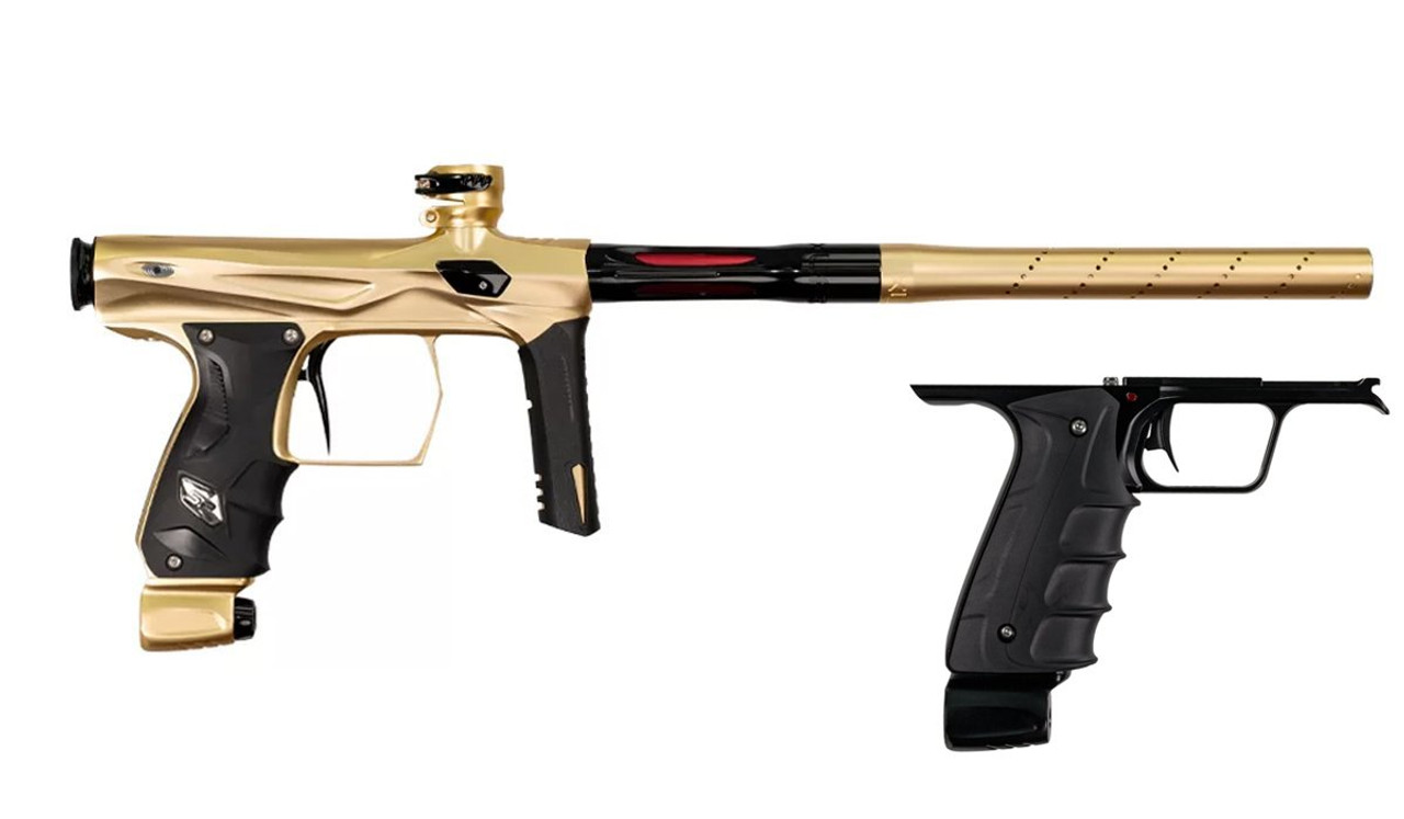 Shocker AMP Paintball Marker .68 Caliber Gun with Mech Frame Dust Gold