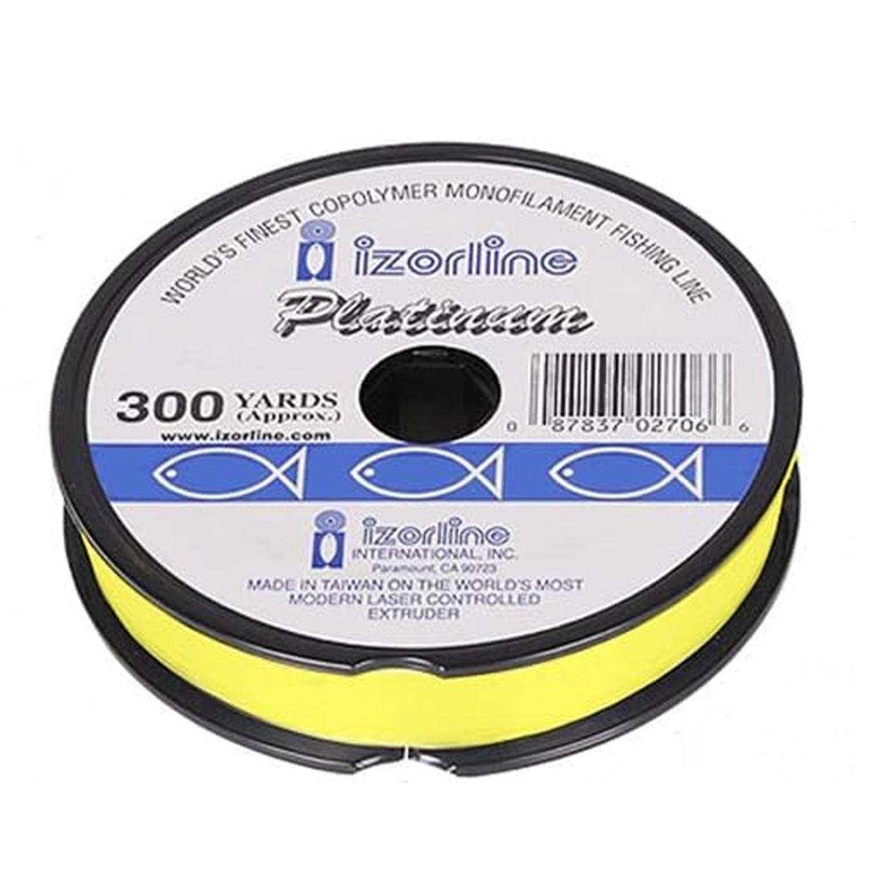 Izorline Platinum CoPolymer Monofilament Fishing Line 6 LB Test 300 yards  Hi-Vis