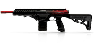 Dye DAM Paintball Gun Tactical .68 Caliber Marker - Black Red Cherry Fade Dye DAM Paintball Gun Tactical .68 Caliber Marker - Black Red Cherry Fade