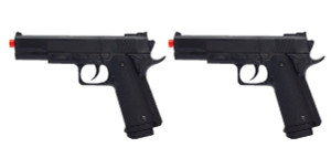 UK Arms P2002a 1911 Black Spring Pistol Skeleton Trigger Airsoft Hand Gun for sale online 