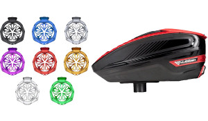 HK Army TFX 3 Paintball Hopper Loader - Black / Red - Choice of Evo Pro Speedfeed Color HK Army TFX 3 Paintball Hopper Loader - Black / Red - Choice of Evo Pro Speedfeed Color
