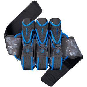 Dye Paintball Assault Pack Paintball Pod - DyeCam Black / Cyan - 3 + 4 Capacity
