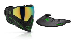 Dye Paintball i5 Mask Goggle w/ Matching Wing Visor - Emerald - Black / Green Dye Paintball i5 Mask Goggle w/ Matching Wing Visor - Emerald - Black / Green