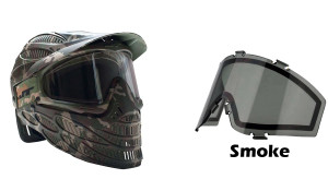 JT Paintball Flex 8 Full Coverage Mask - Camo w/ Clear & Smoke Lens