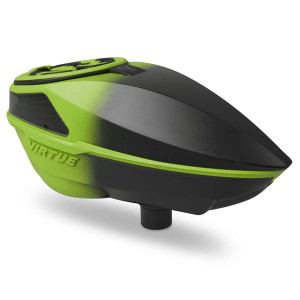 Virtue Spire V 5 Electronic Paintball Hopper Loader w/ Speedfeed and Lid - Acid Black Fade Virtue Spire V 5 Electronic Paintball Hopper Loader w/ Speedfeed and Lid - Acid Black Fade