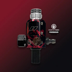 Powerhouse Counterpunch Regulator with Case - Black w/ Red Splash