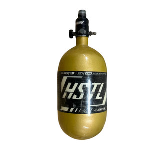 Used HK HSTL Air 68/4500 Paintball Tank w/ Aerolite 2 Reg - Gold
