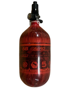 Used HK 68/4500 Aerolite Paintball Tank - Red
