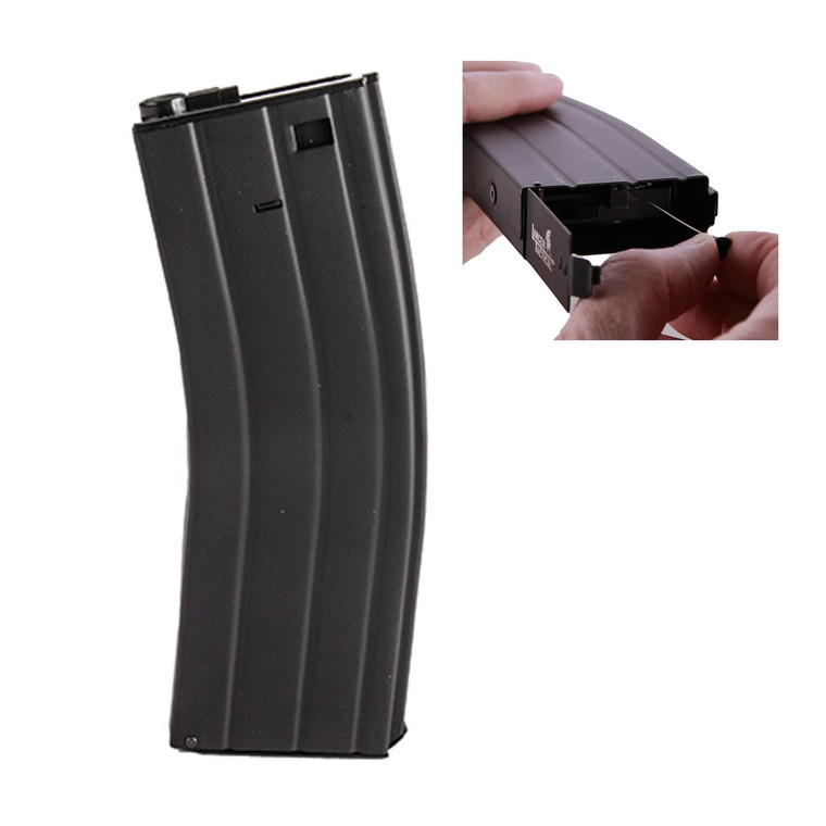 Tactical High-Cap 360 Round QUICK FLASH MAG M4/M16 Wind Up Airsoft Gun Magazine