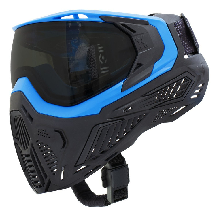 HK Army SLR Paintball Goggle System Mask - Sapphire - Black Blue w/ Smoke Lens