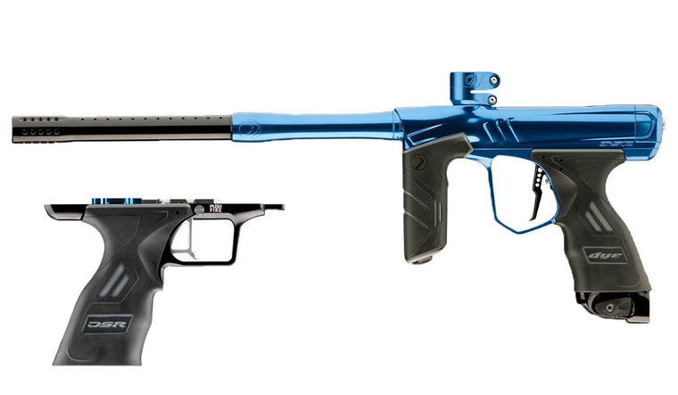 Dye DSR+ Plus Electronic Paintball Marker Gun - Deep Water w/ Mech Frame