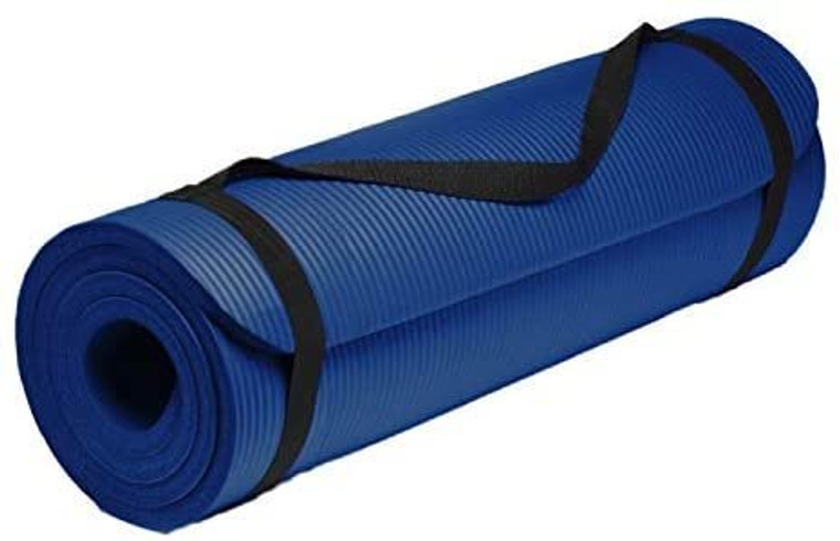 Blue yoga mat for website