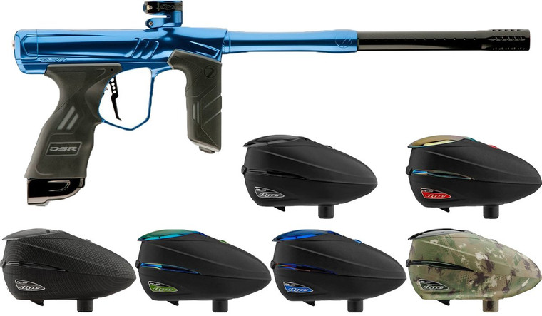 Dye DSR Plus Paintball Marker Gun Deep Water Blue w/ Choice of Dye R2 Hopper Color