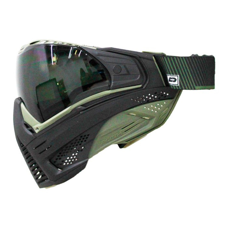 Push Unite Paintball Goggles Mask w/ Quad Pane Lens Case Black Series - Olive