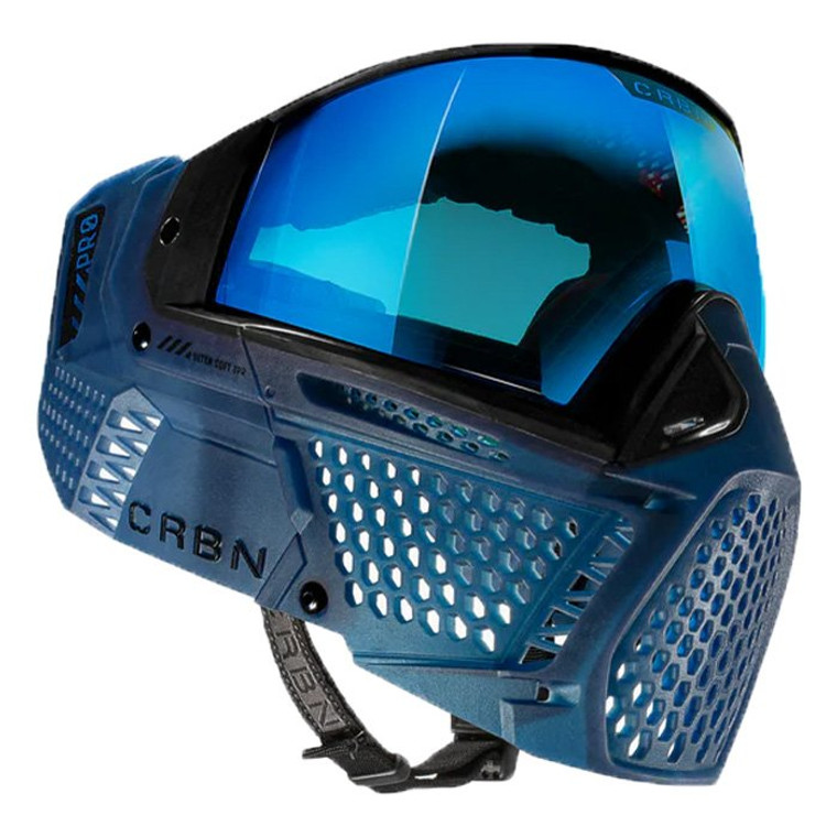 CRBN Zero Pro Paintball Mask with 2 C-SPEC Lenses - Less Coverage - Navy