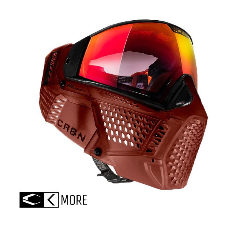 CRBN Zero Pro Paintball Mask with 2 C-SPEC Lenses - More Coverage - Blood