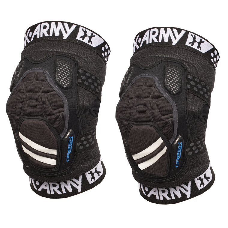 HK Army CTX Paintball Knee Pads - Black / Blue - Size XXL - XXLarge