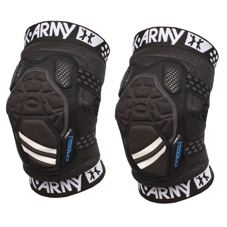 HK Army CTX Paintball Knee Pads - Black / Blue - Size Medium