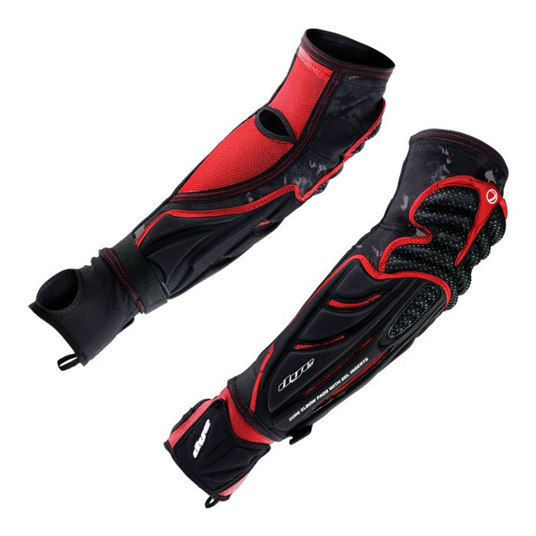 Dye Paintball Performance Elbow Pads - DyeCam Black / Red - All Sizes