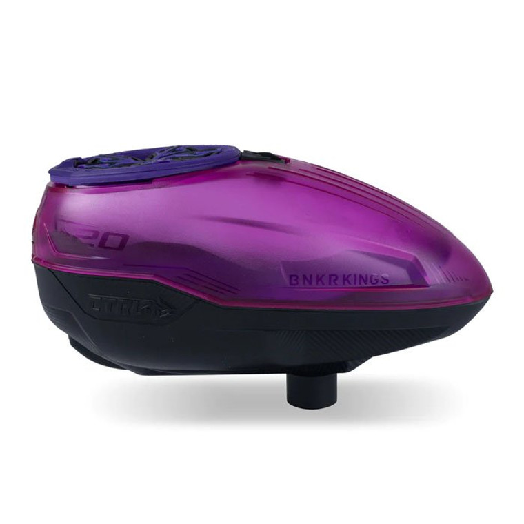 PRE-ORDER | Bunkerkings CTRL2 Electronic Paintball Loader Hopper - Crystal Purple / Black