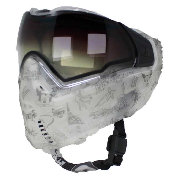 Lightly Used Push Unite Paintball Mask Goggle w/ Case - Brain Dead