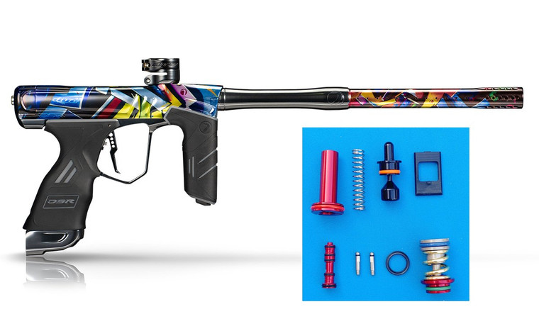 Dye DSR Plus Paintball Marker Gun - Tagged Polish PGA w/ IM Pro Kit