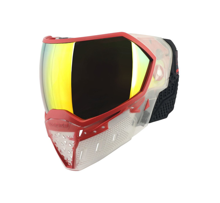 Empire EVS Paintball Mask - Crystal SE - Clear/Red - Fire Mirror Lens