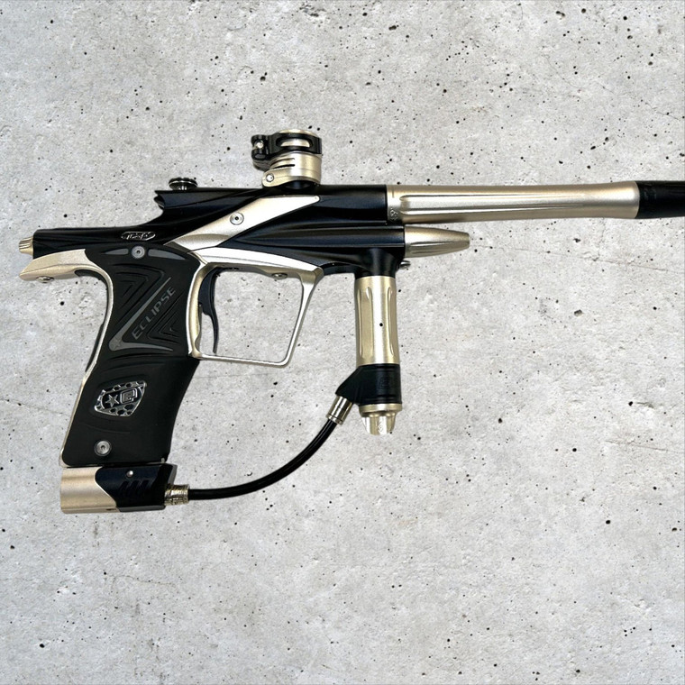 Used Planet Eclipse Ego 11 Paintball Marker Gun w / Case - Black/Sand