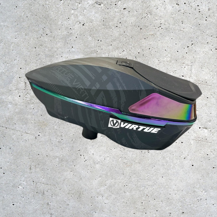 Used Virtue Spire IV Paintball Hopper w/ Box - Graphic Amethyst