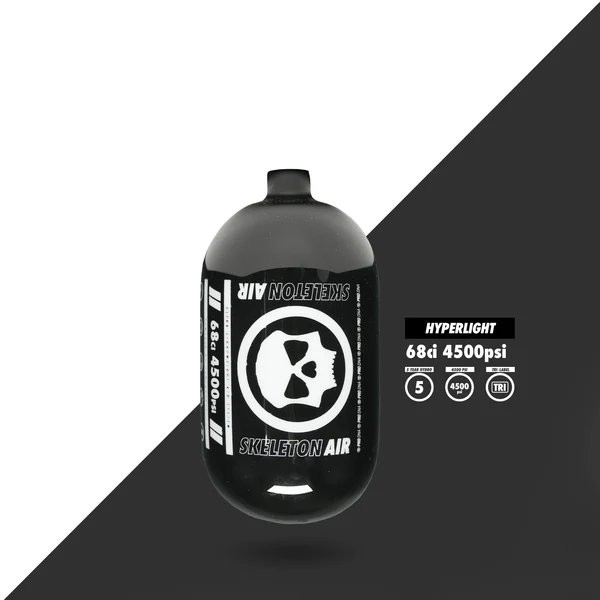 PRO DNA™ HYPERLIGHT TANK 68CI - SKELETON AIR DESIGN - Black/White - Bottle Only