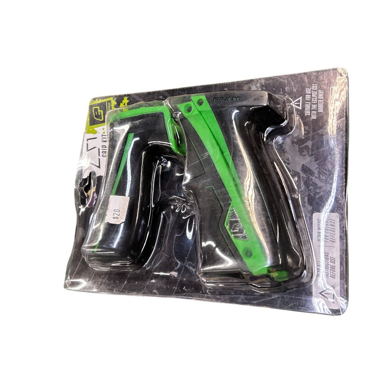 Used Planet Eclipse CS1 Paintball Grips - Black/Green