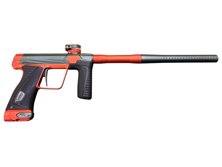 Used Planet Eclipse GTEK 180r Paintball Marker w/ Case - Pewter/Orange