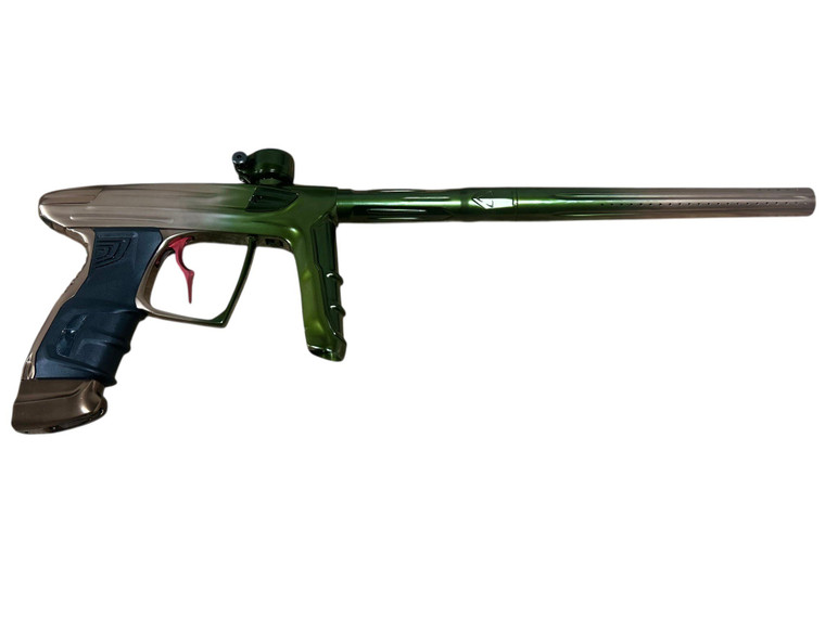 Used DLX Luxe IDOL Paintball Marker w/ Case - Green/Tan Fade