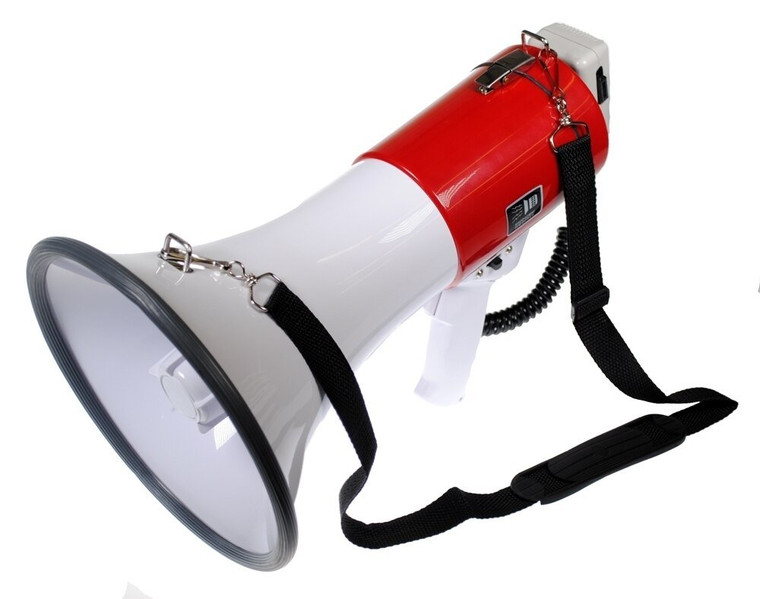 Shop4Omni Professional Bullhorn 50 Watt Rally Megaphone with Siren