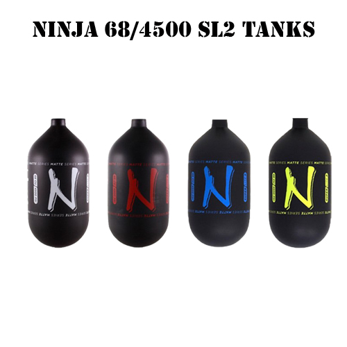 Ninja SL2 Carbon Fiber Air Tank (Bottle Only) - 77/4500 - Matte Black/Red