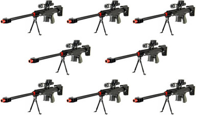 315FPS 6mm Semi-Auto Airsoft Sniper Rifle Gun Tactical Setup 38 w/ Red Dot  Site